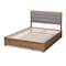 Baxton Studio Lene Modern Dark Grey Fabric and Ash Walnut Brown Finished Wood Full Size 3-Drawer Storage Bed 175-9431-9620-Zoro - alternate 2
